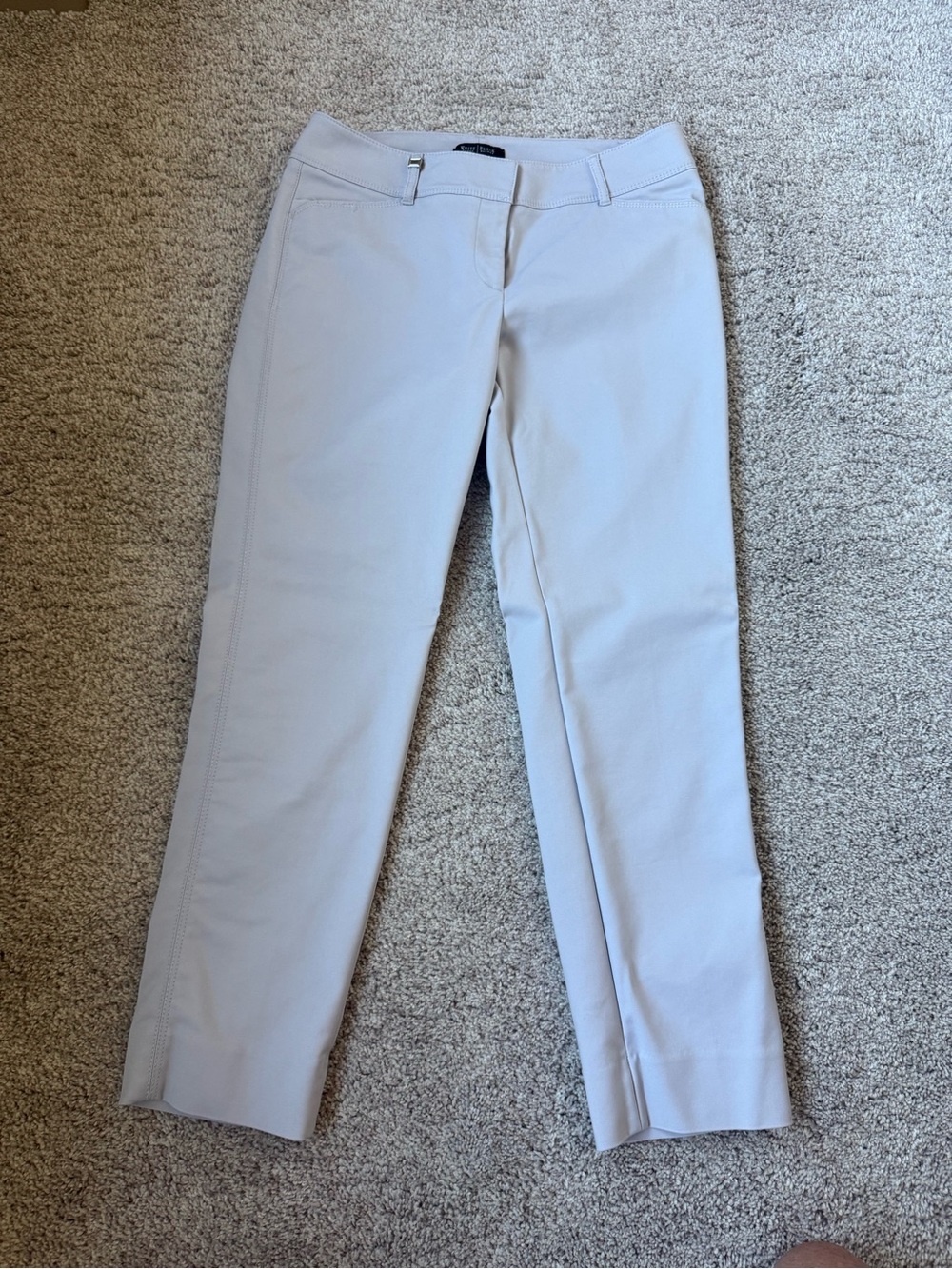 White House Black Market Slim Ankle Women's Dress Pants in Light Gray